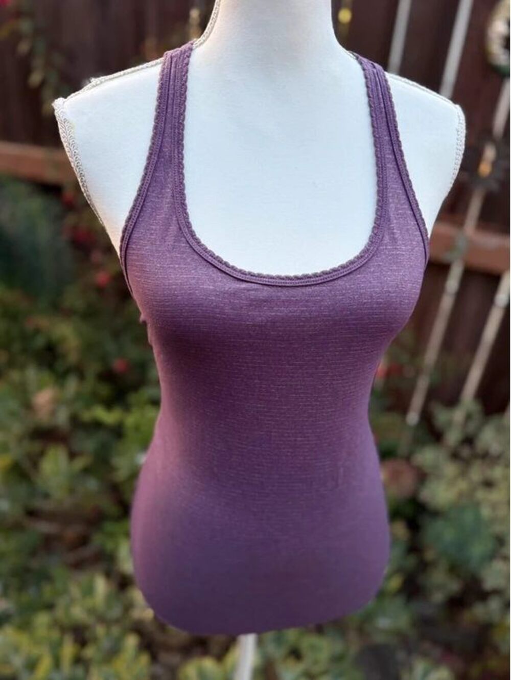 Lululemon Heathered Purple Fog Razor Back Active Tank Top Size 6